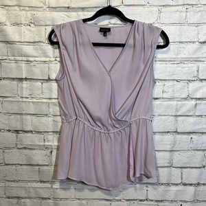 Lavender Peplum Style Tank Blouse